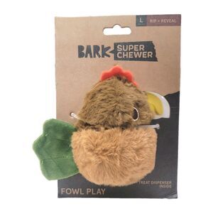 BARK Rip & Reveal Dog Toy – Super Chewer – Chicken Plush + Rubber
